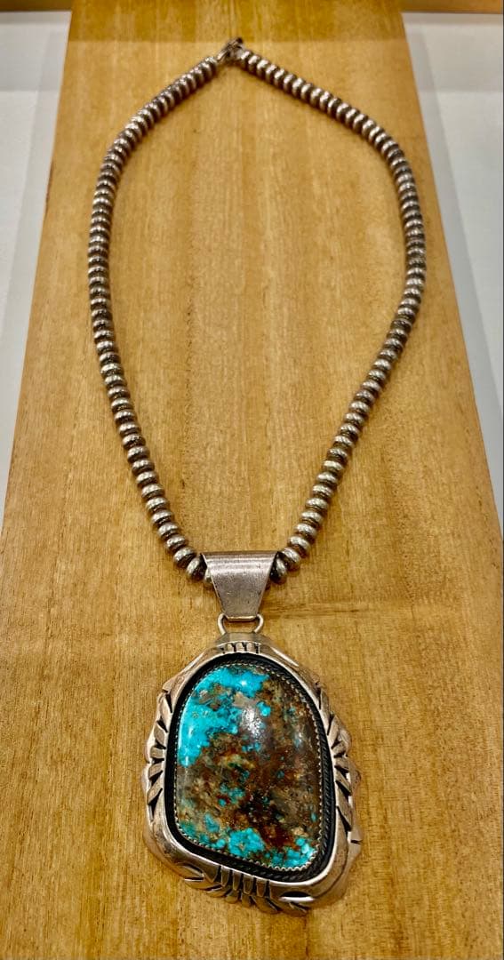 ナバホ族Danny Dale作ペンダント ターコイズ ネック