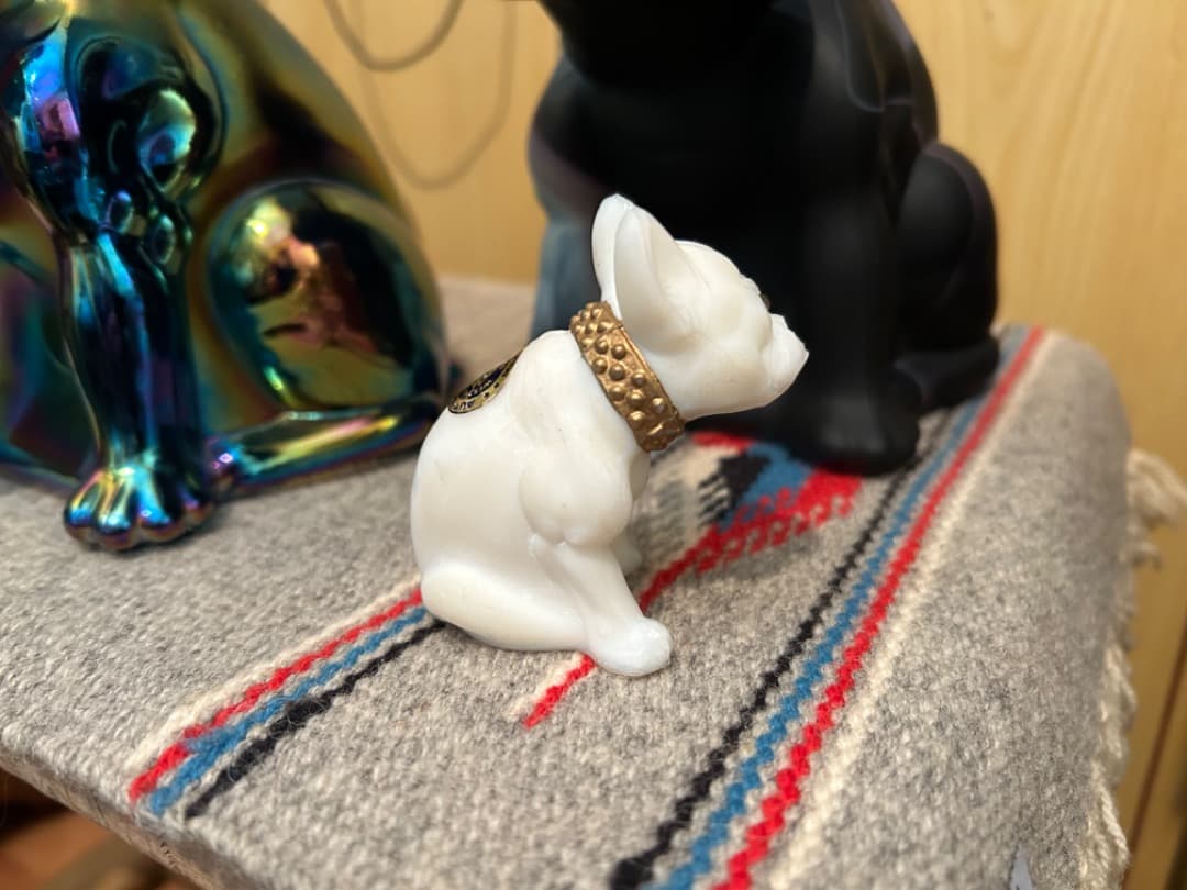 ビンテージ ウエストモアランド ガラス ブルドッグ Westmoreland