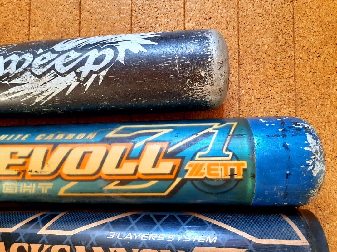 野球バット４本セット♪ ブラックキャノンZ他 ZETT イグニオ ミズノ 軟式