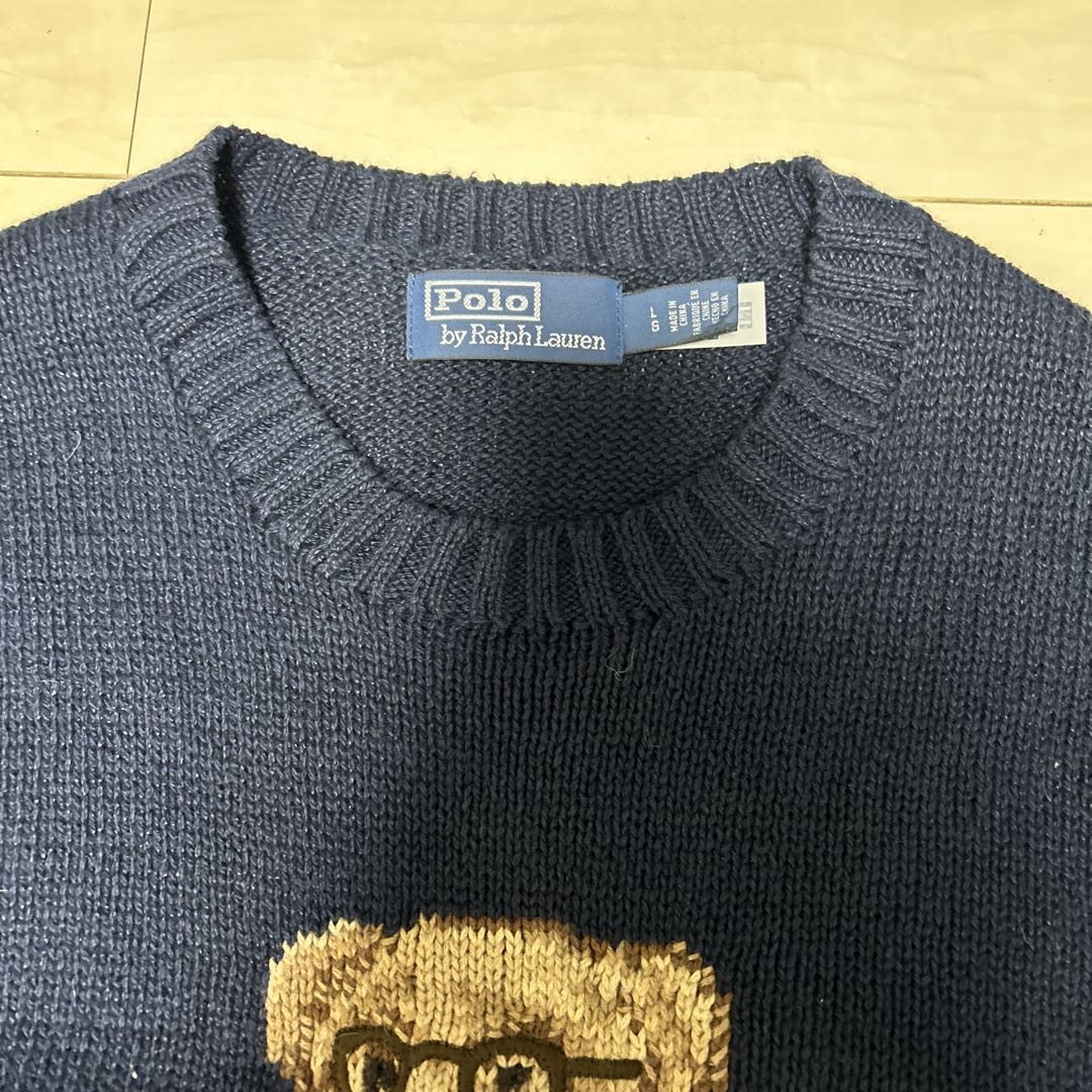 ド*ん様 【美品】Poloベア　ラルフローレンニット　ネイビー