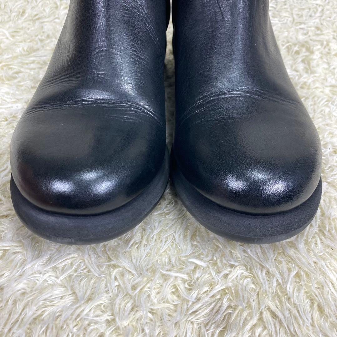 『美品』ヨーガンレール サイドゴアブーツ ショートブーツ ブラック レザー　黒