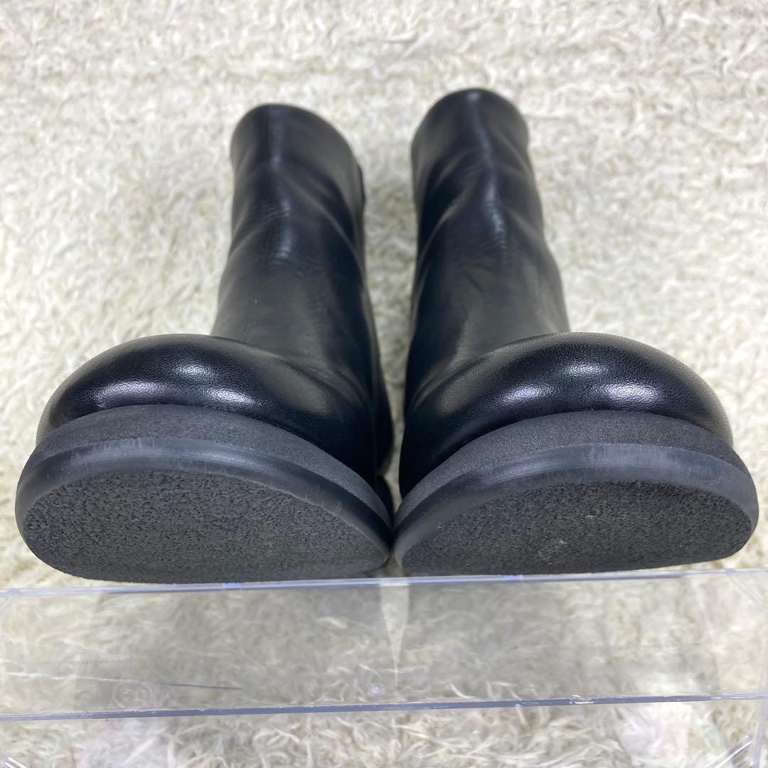 『美品』ヨーガンレール サイドゴアブーツ ショートブーツ ブラック レザー　黒