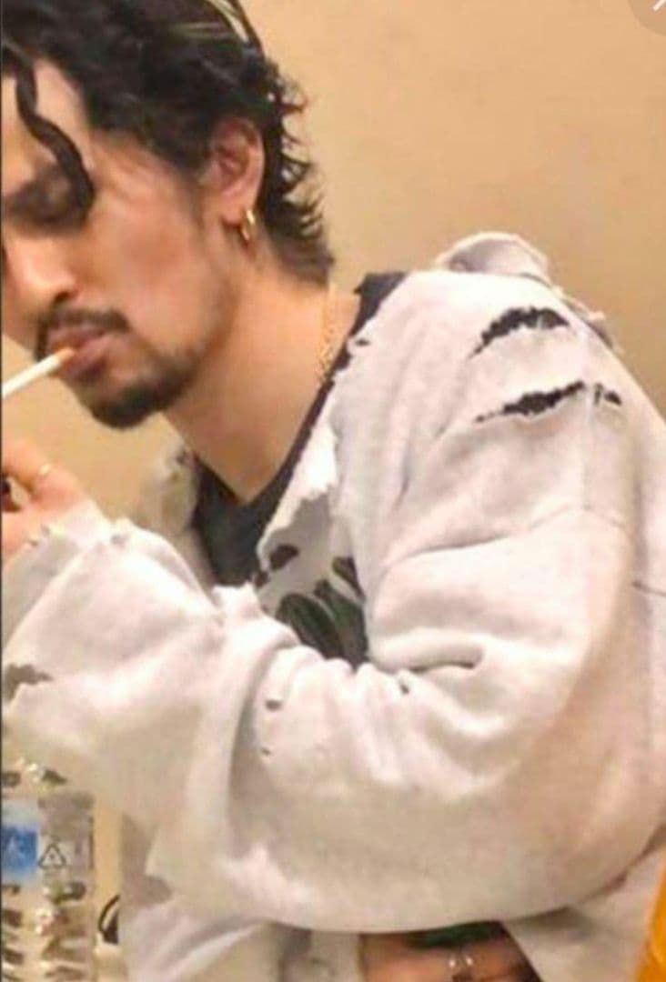 Reebok ダメージスウェット L ブラック 松村北斗 常田大希