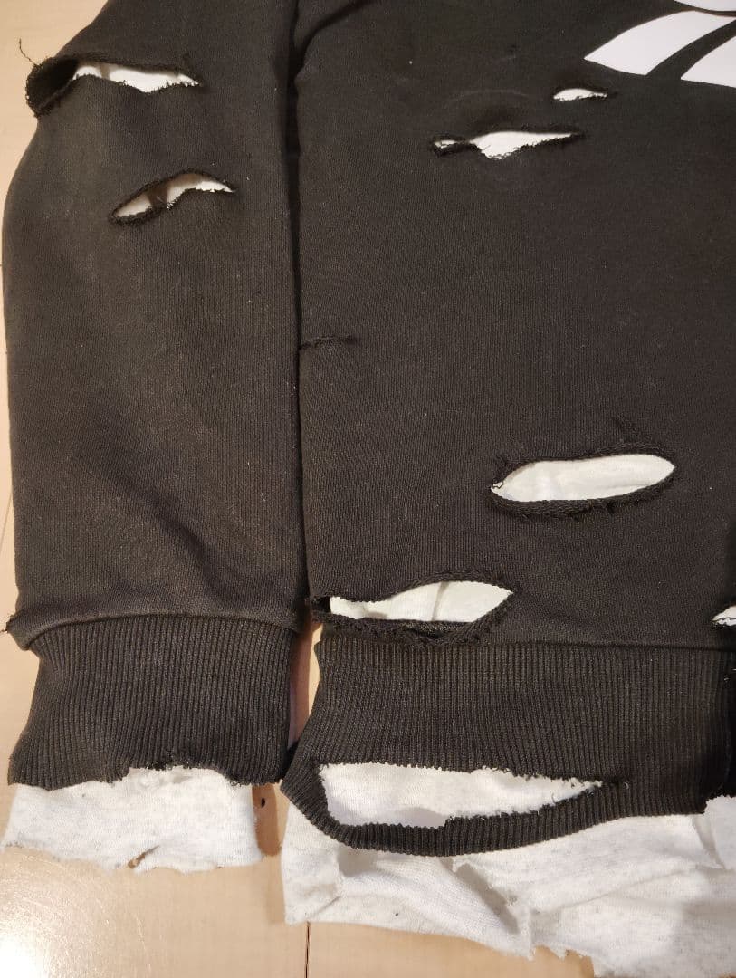 Reebok ダメージスウェット L ブラック 松村北斗 常田大希