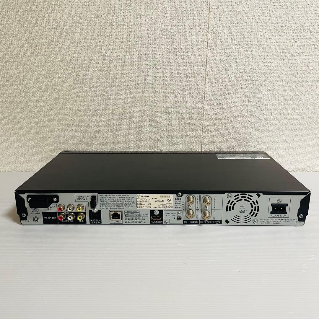 シャープ アクオス 2番組同時録画 ブルーレイレコーダー BD-HDW75