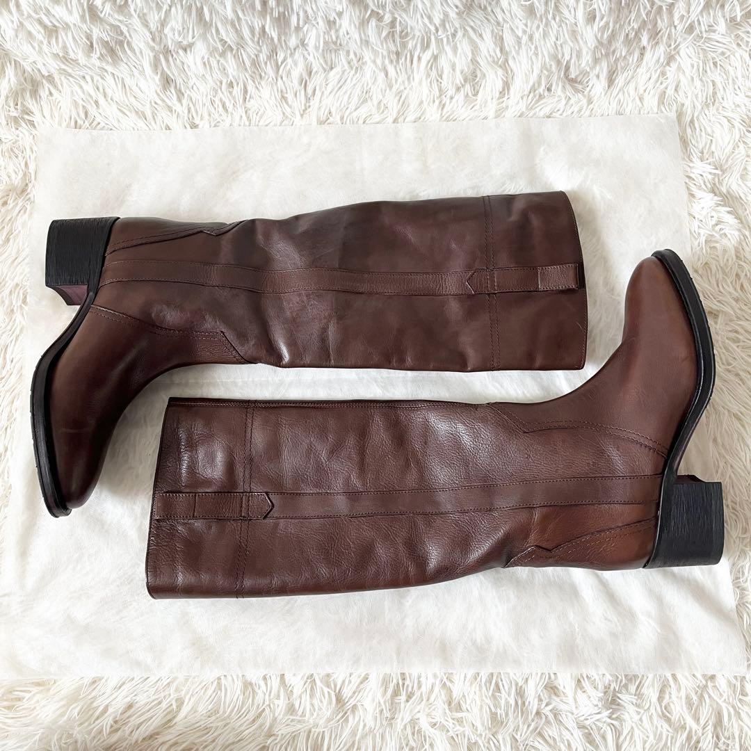 ⭐️未使用級⭐️　ファビオルスコーニ　ロングブーツ　ジョッキーブーツ　ブラウン