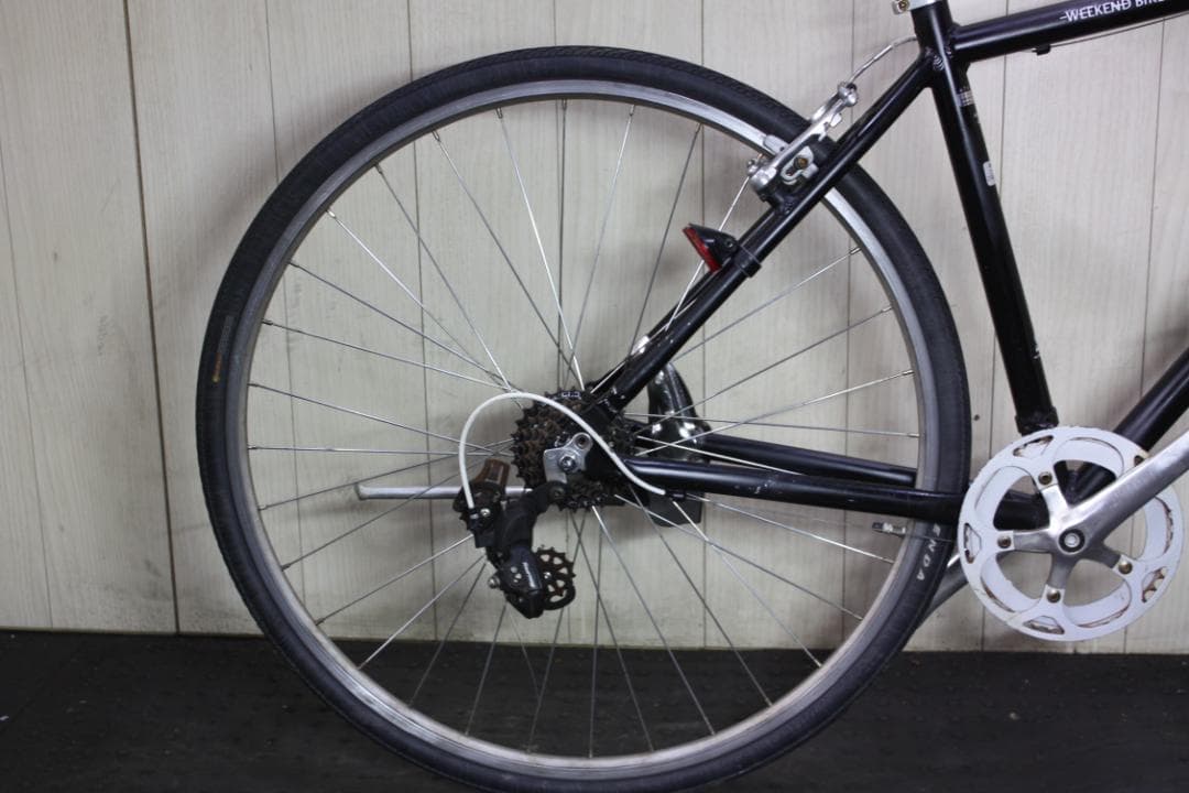 あさひ製WEEKEND アルミ 700C シマノ7速 420mm 黒色 クロス