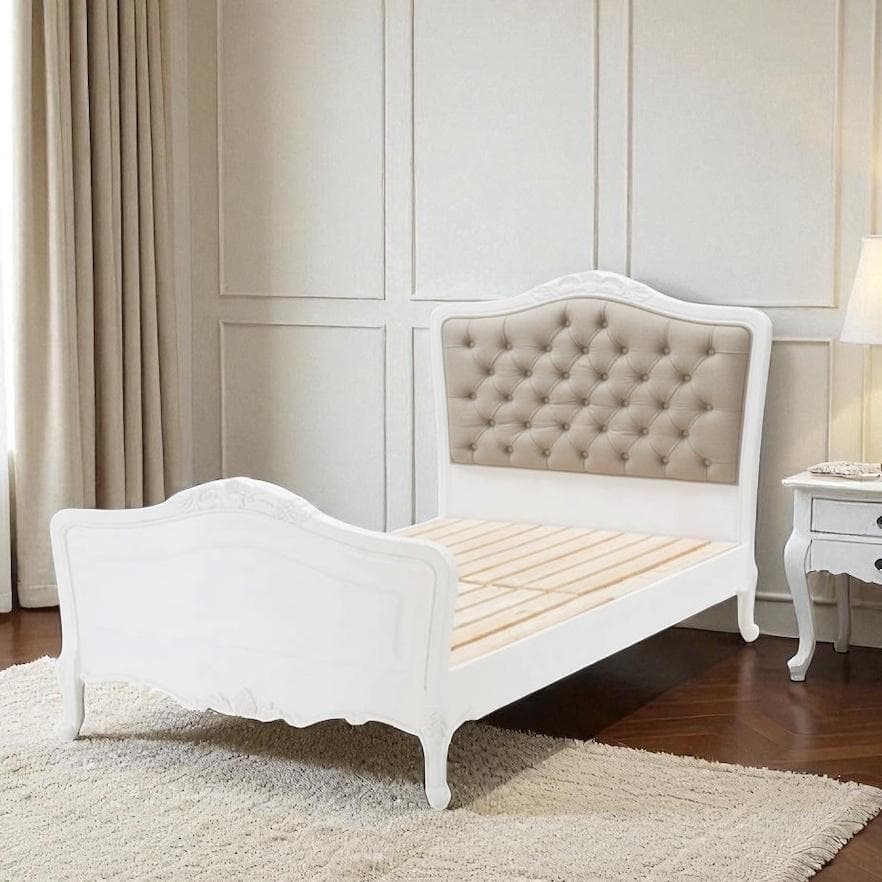 訳あり【新品】アンティーク風 セミダブル ベッドフレーム　猫脚　すのこ仕様