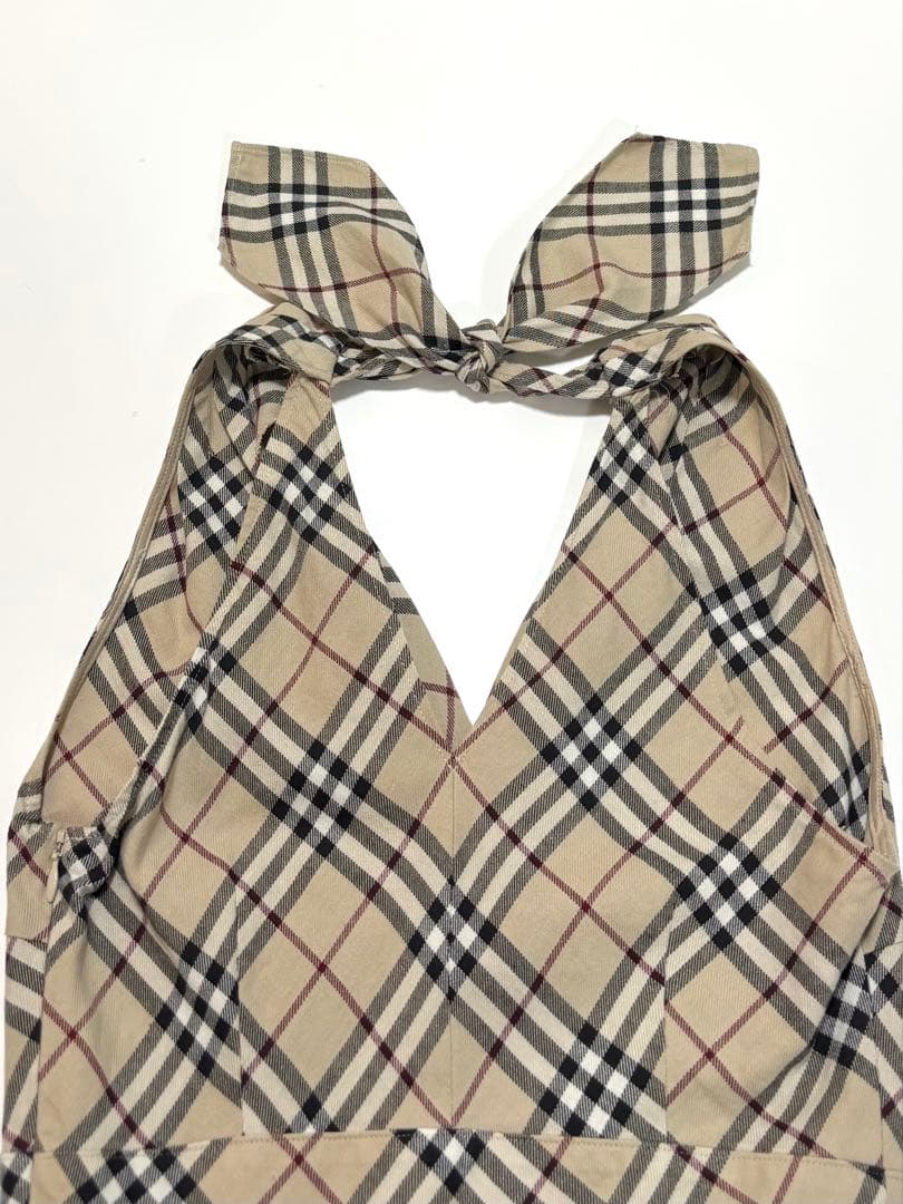 BURBERRY BLUELABEL ノースリーブワンピース リボンノバチェック