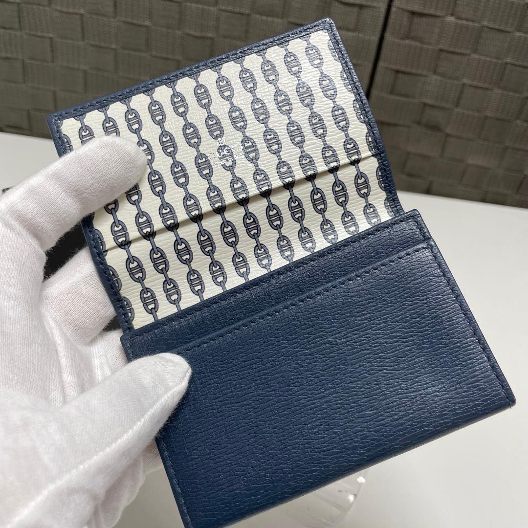 GUCCI ネイビー レザー 名刺入れ