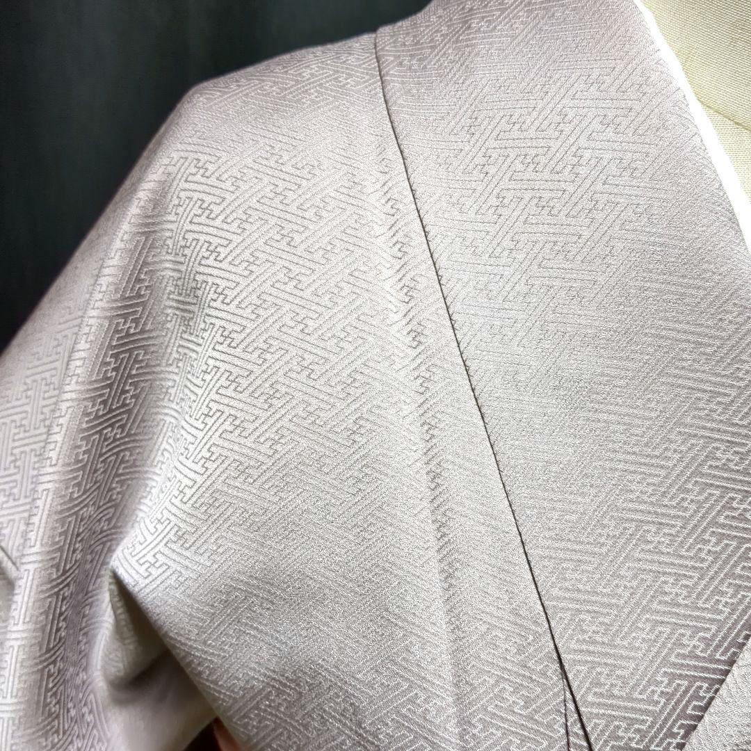 【訪問着】絞り　汕頭刺繍　スワトウ　紗綾形地模様　単品　入園入学式　お茶会　綸子