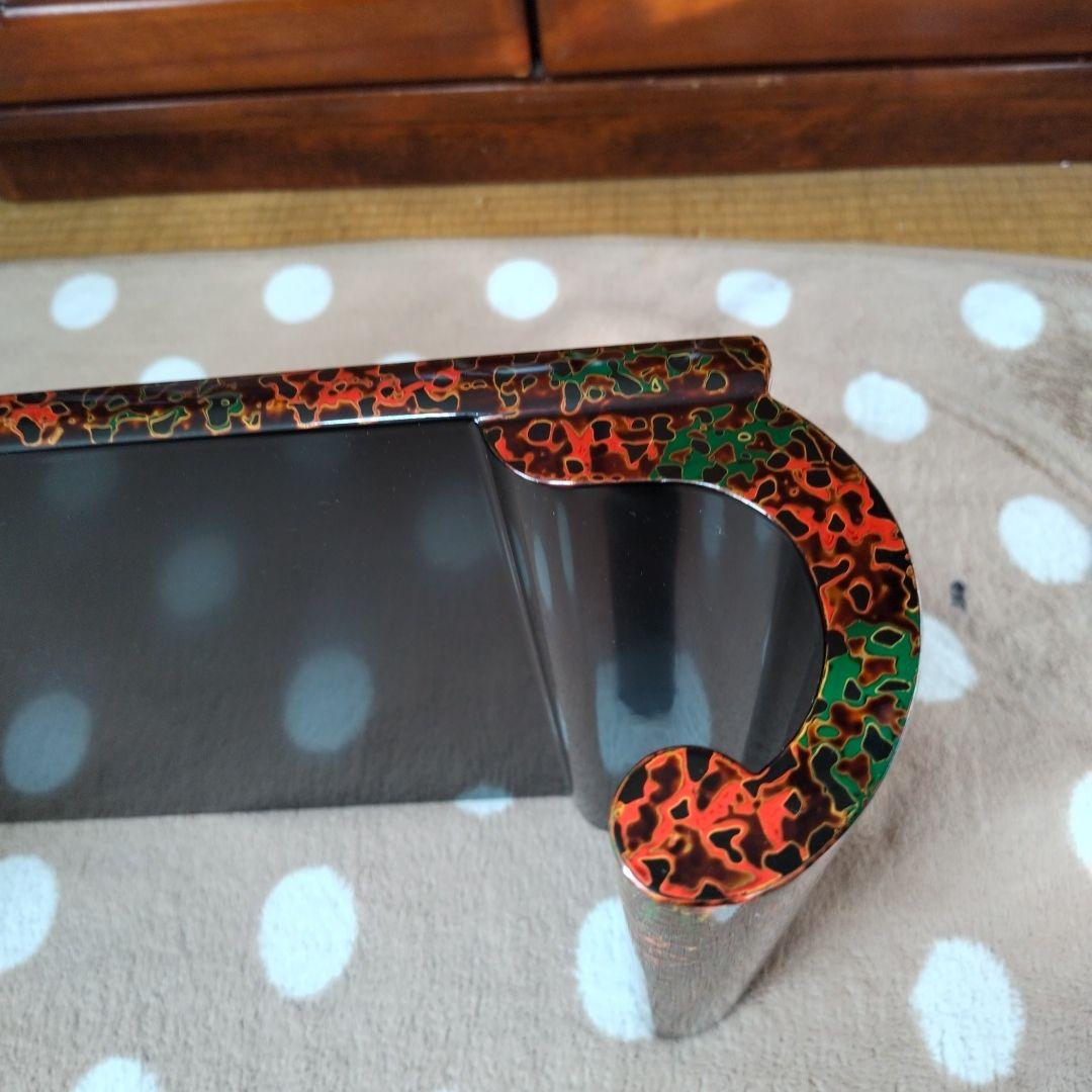 未使用　津軽塗花台　盆栽台　華道具