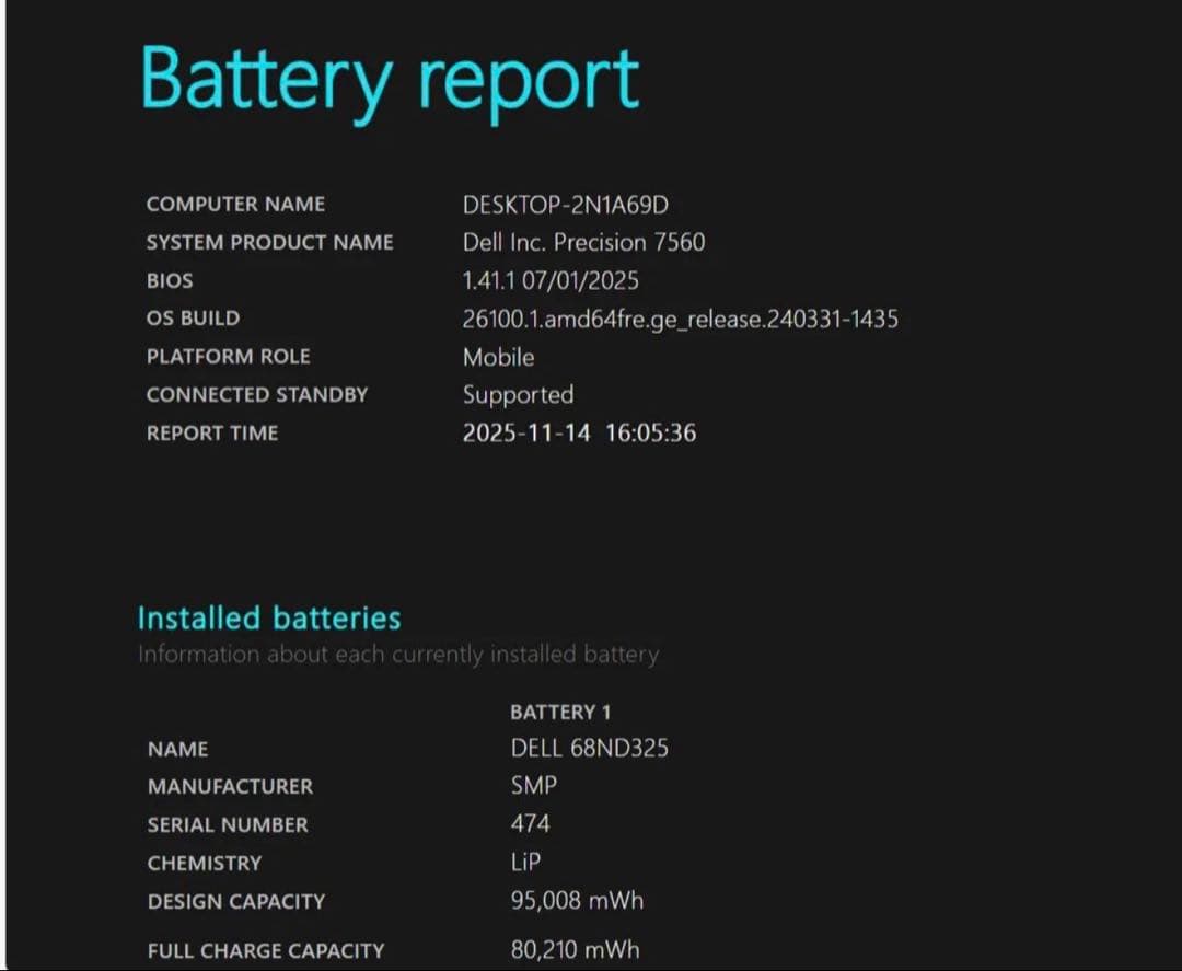 Windowsノート本体 DELL Pre7560 Core i9 32G/512G win 11pro