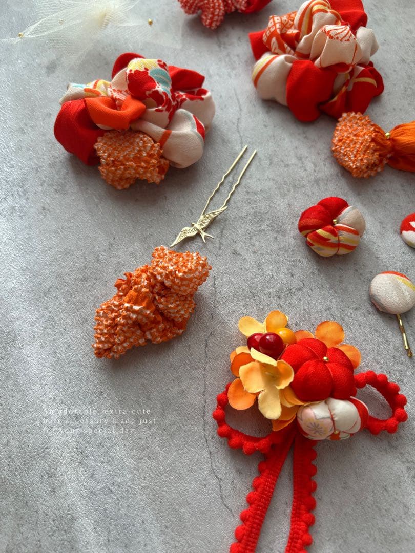 a*i様 七五三　七五三髪飾り　ヘッドドレス　着物髪飾り　リメイク髪飾り　053