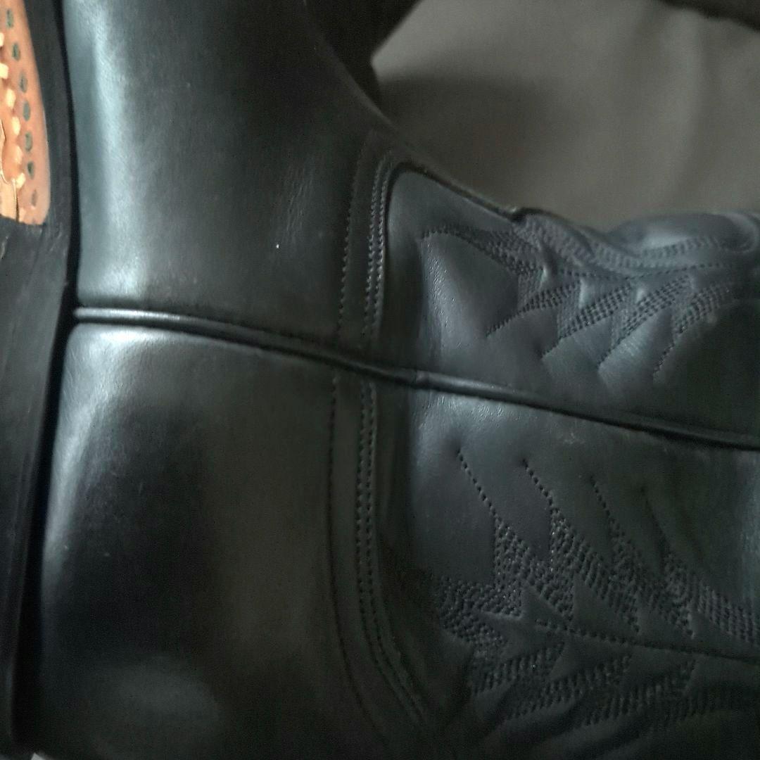 ウエスタンブーツ ブラック ポインテッドトゥ38