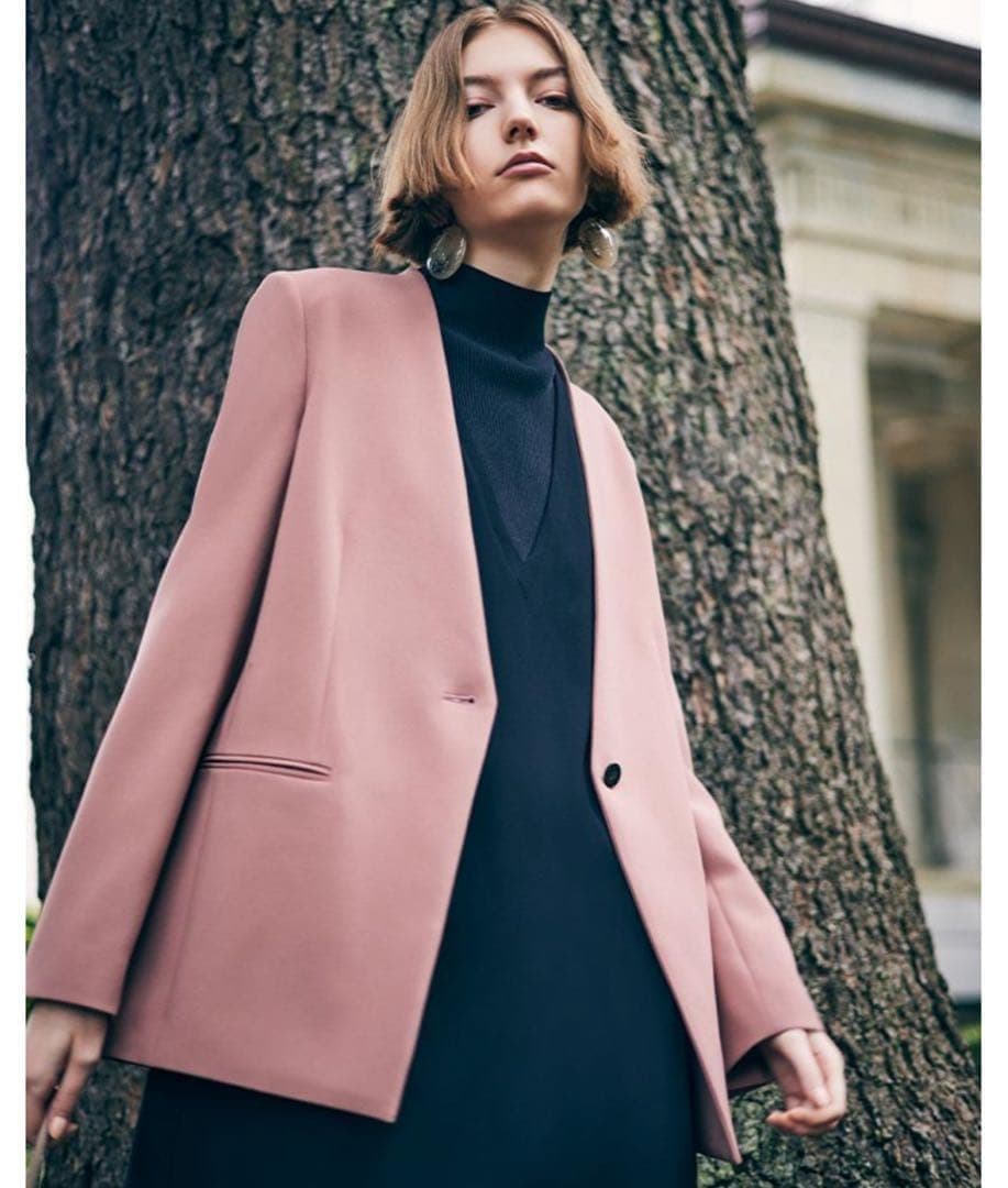 美品◆Theory セオリー Waist Tab JKT ノーカラージャケット