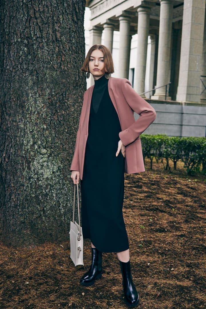 美品◆Theory セオリー Waist Tab JKT ノーカラージャケット