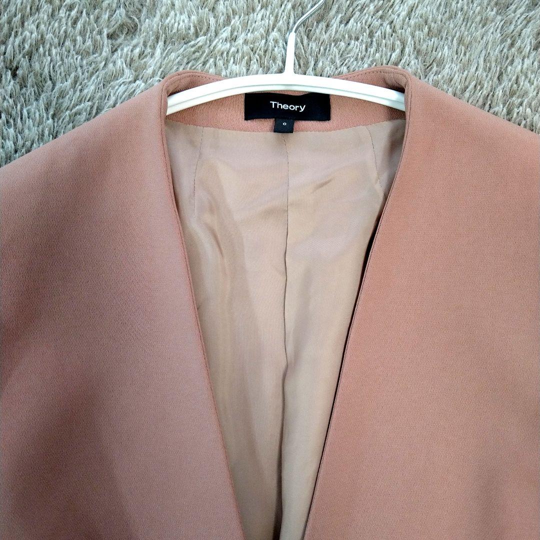 美品◆Theory セオリー Waist Tab JKT ノーカラージャケット