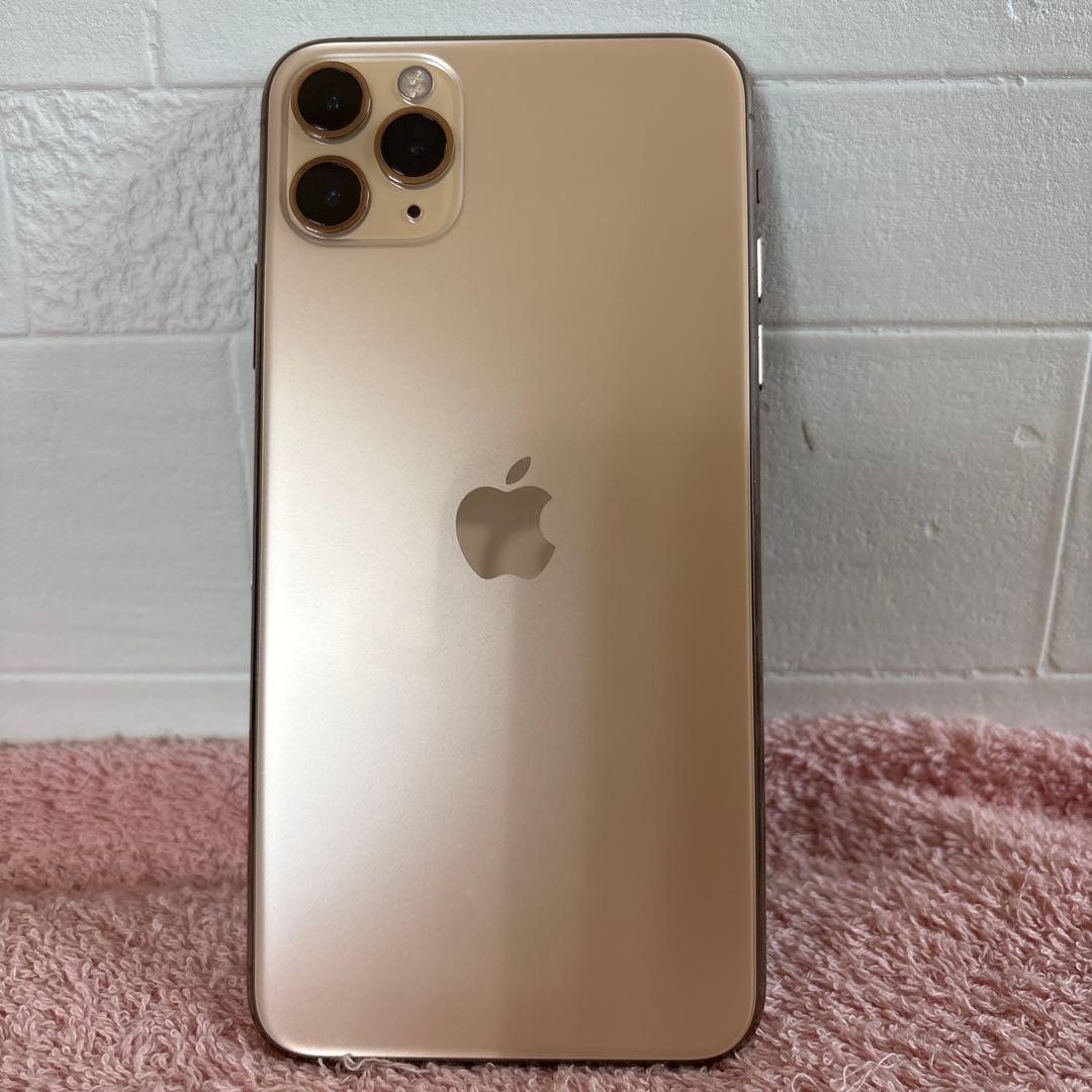 美品iPhone11promax256GB本体/ゴールド/ケース付き