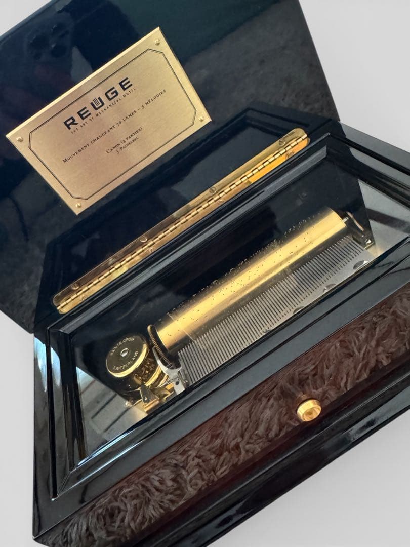 REUGE 花柄オルゴール 木製　美品