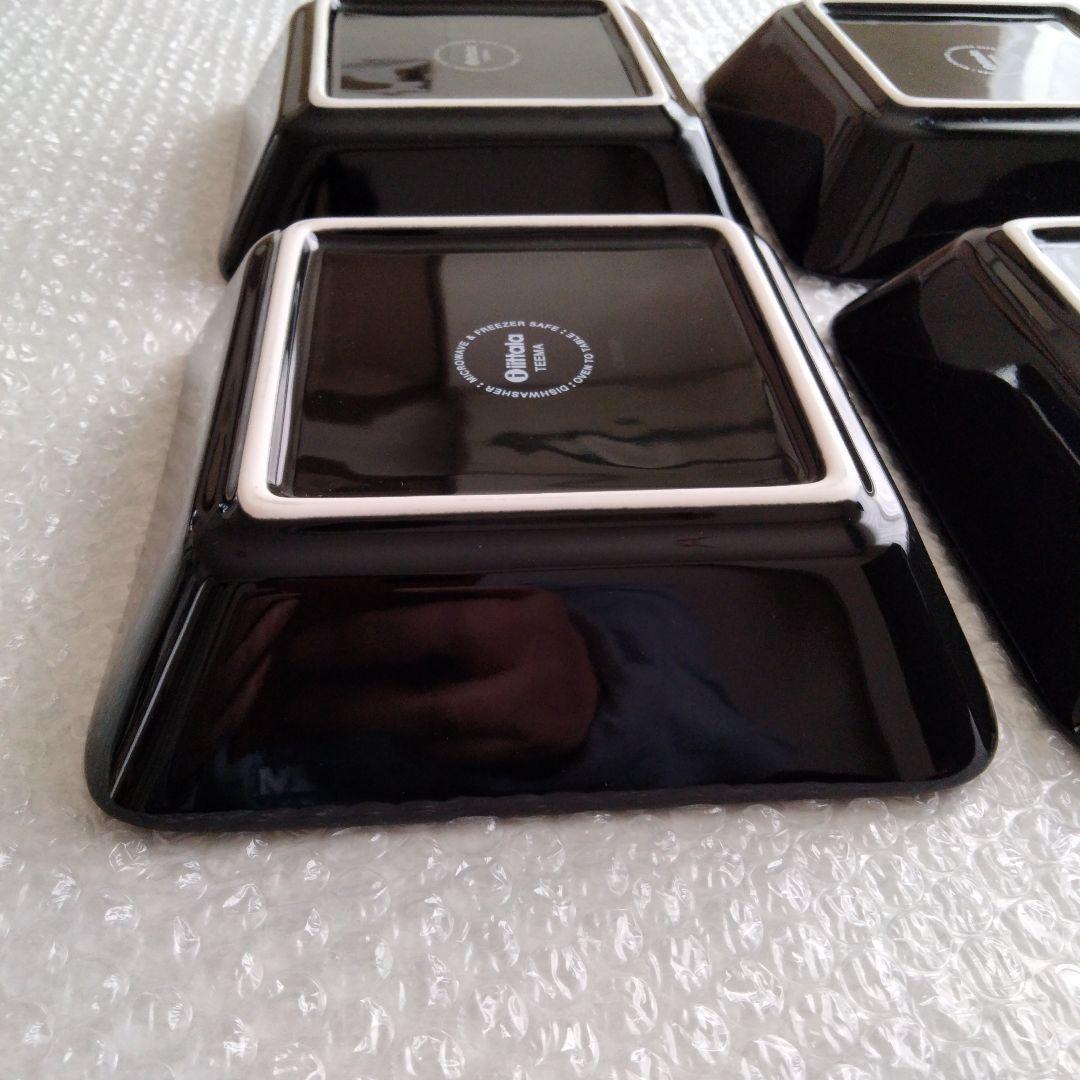 【値下げ】イッタラ　ティーマ　スクエアプレート　ブラック　4点セット　 16cm