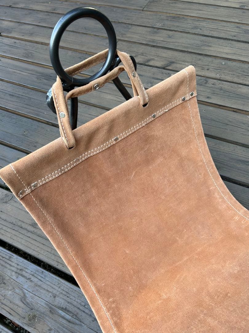 中古極上品　薪ストーブ用　ヴィンテージログラック&ログキャリー　薪置き