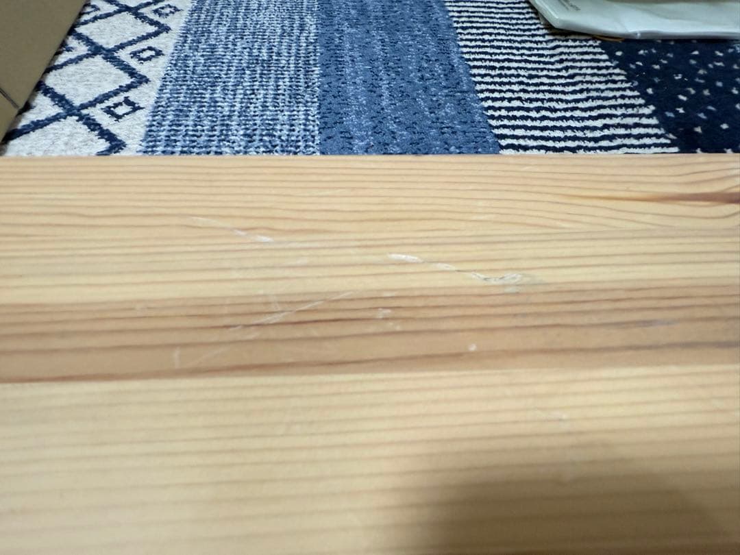 Hk-MARC  無印良品 無垢材 机 引き出しあり