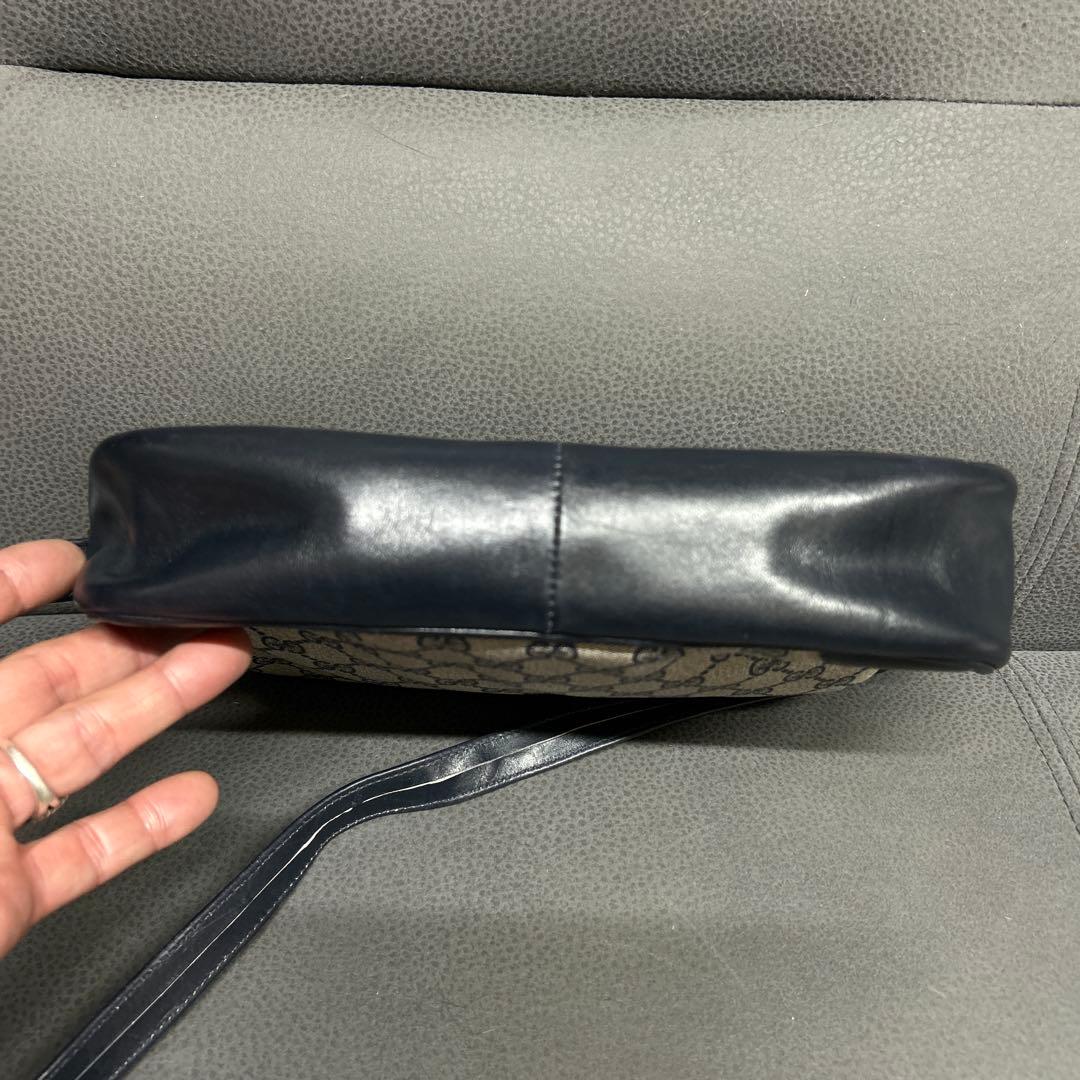 Gucci GGパターン ショルダーバッグ ネイビー/アイボリー