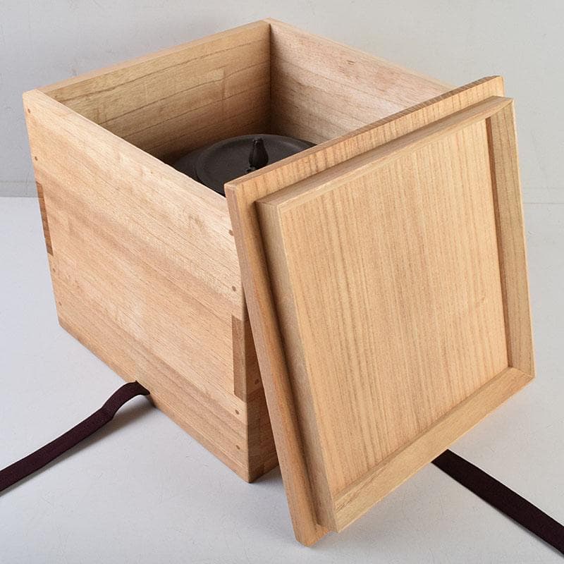 Mucco35　茶道具　釜師　畠春斎作　瓢形釜　共箱　V　R9478H