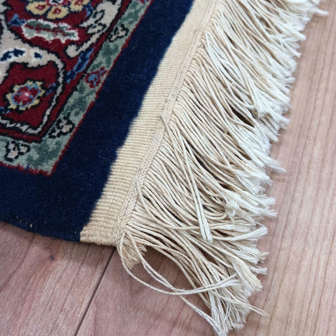 Y3136 トルコ ヘレケ絨毯 ウール 手織 ヘレケサイン 120×93㎝