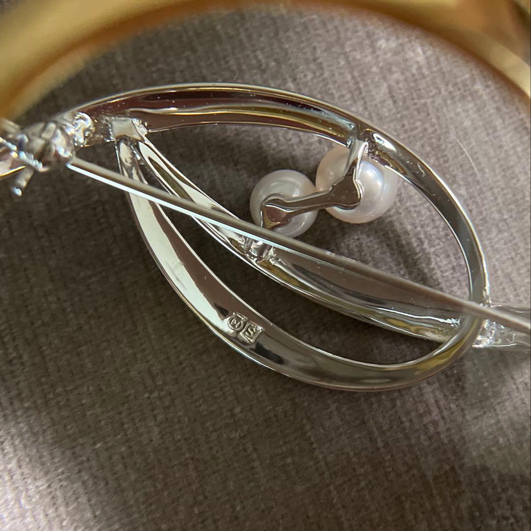 新品　ミキモト　パールブローチ　入学式　卒業式　ブランド　ケース付き