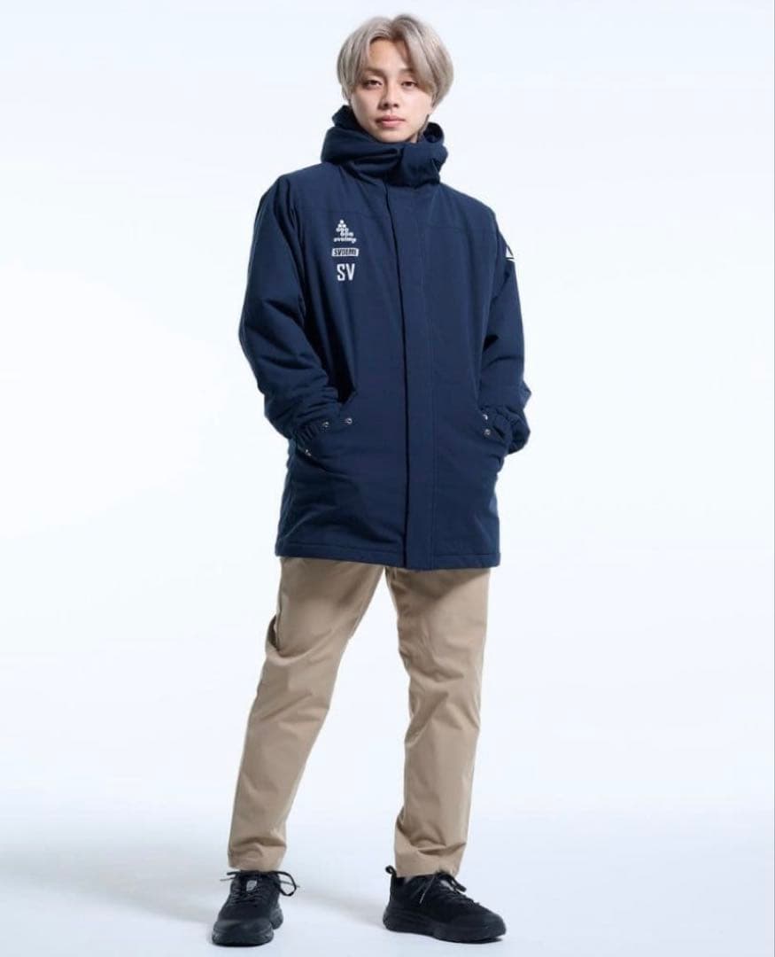 新品スボルメ発熱中綿ハーフコート　XL ネイビー