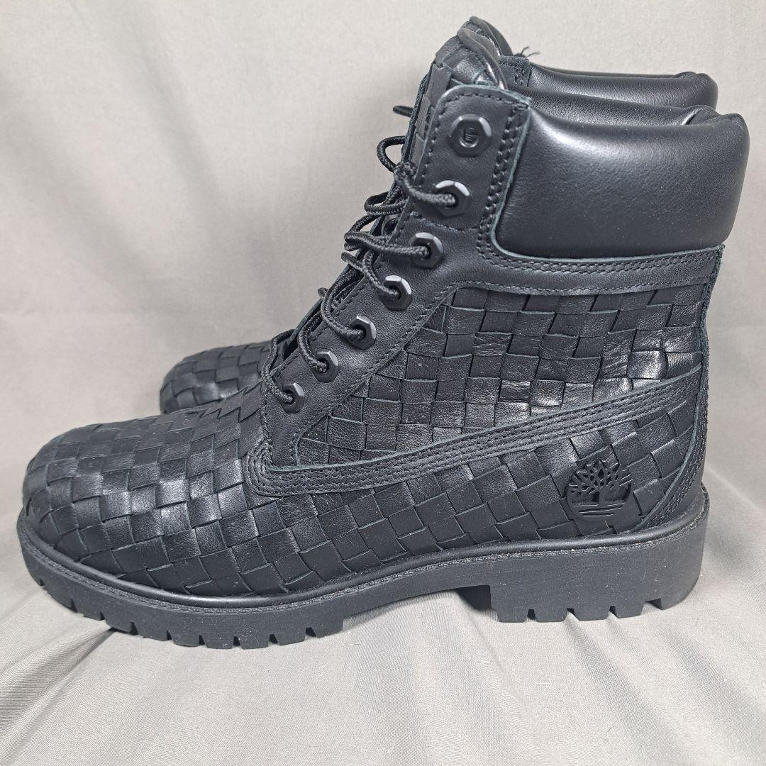 Timberland　編み込み　プレミアムウーブンブーツ　26㎝　ブラック