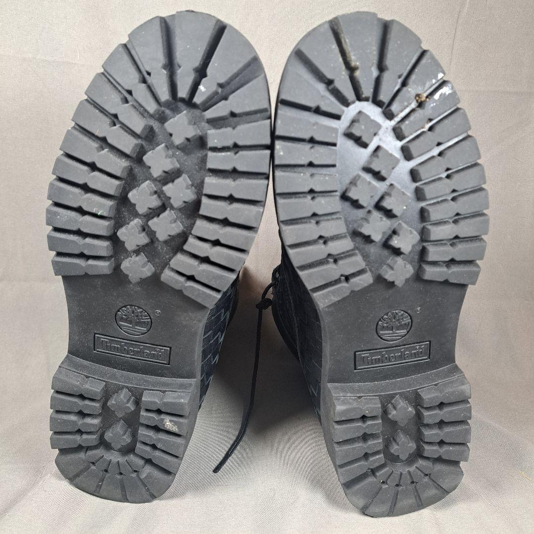 Timberland　編み込み　プレミアムウーブンブーツ　26㎝　ブラック