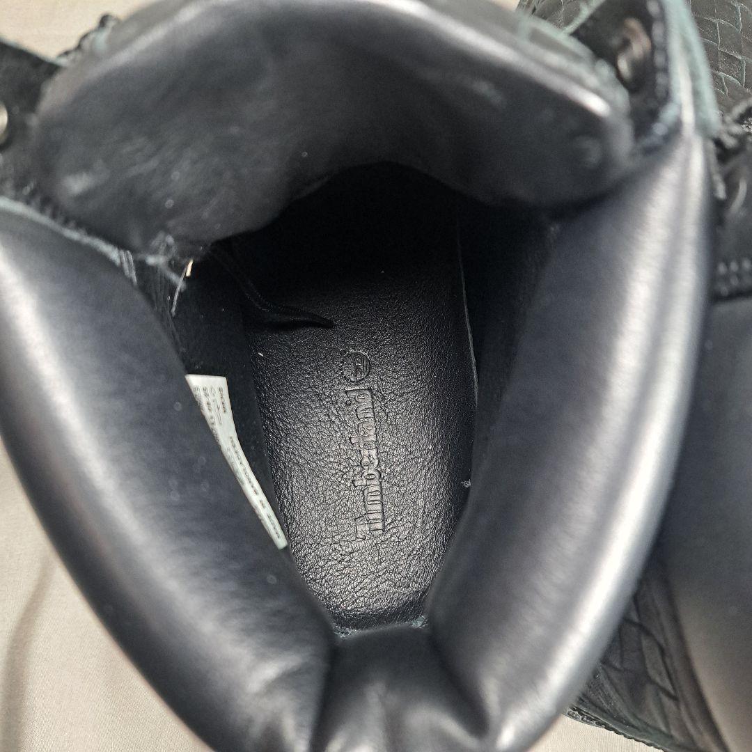 Timberland　編み込み　プレミアムウーブンブーツ　26㎝　ブラック