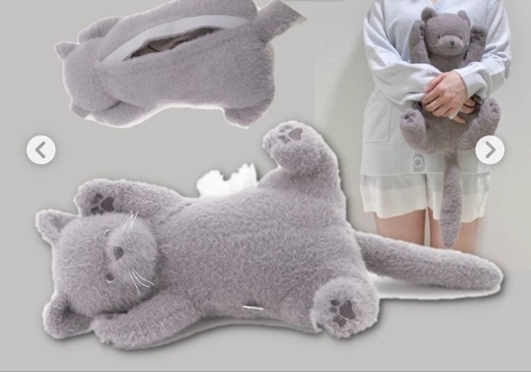 新品　ジェラートピケ　CATティッシュケース　ベージュ　ジェラピケ　完売品