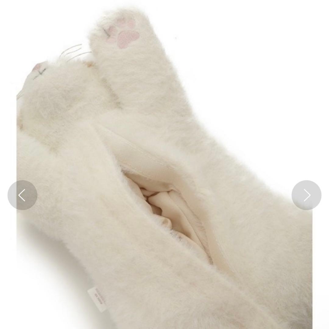 新品　ジェラートピケ　CATティッシュケース　ベージュ　ジェラピケ　完売品