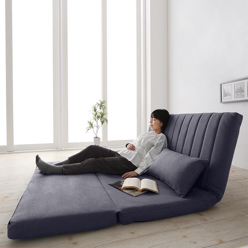 大人気！！3WAYで使えるソファ【ソファ　カウチ　ベッド】【ネイビー】 1