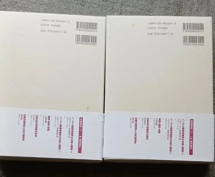 ヘーゲル精神現象学の生成と構造 (上下巻) 　イポリット　岩波書店