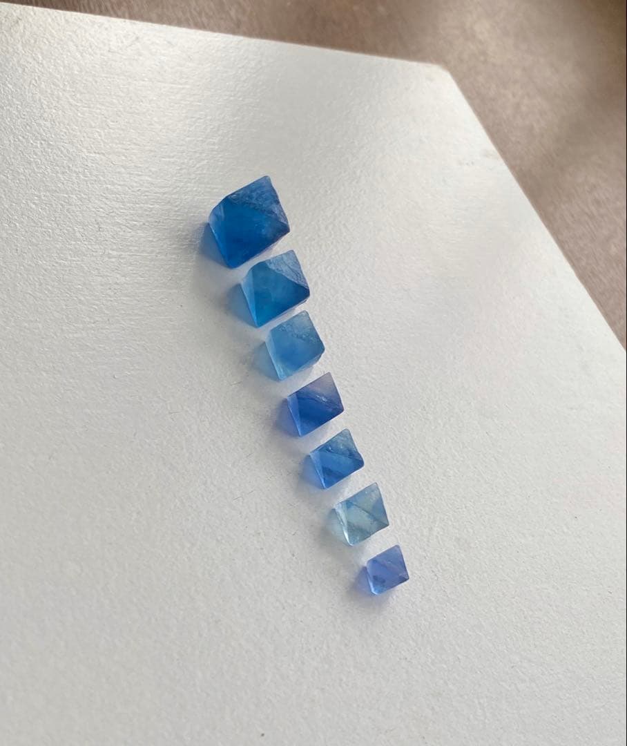 八面体フローライト　ビンガム産　ブルーフローライト　小瓶入り　蛍石　鉱物標本