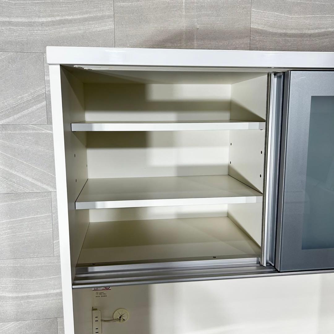 引取限定価格 松田家具 食器棚 メッカ 幅100cm シンプルd4948