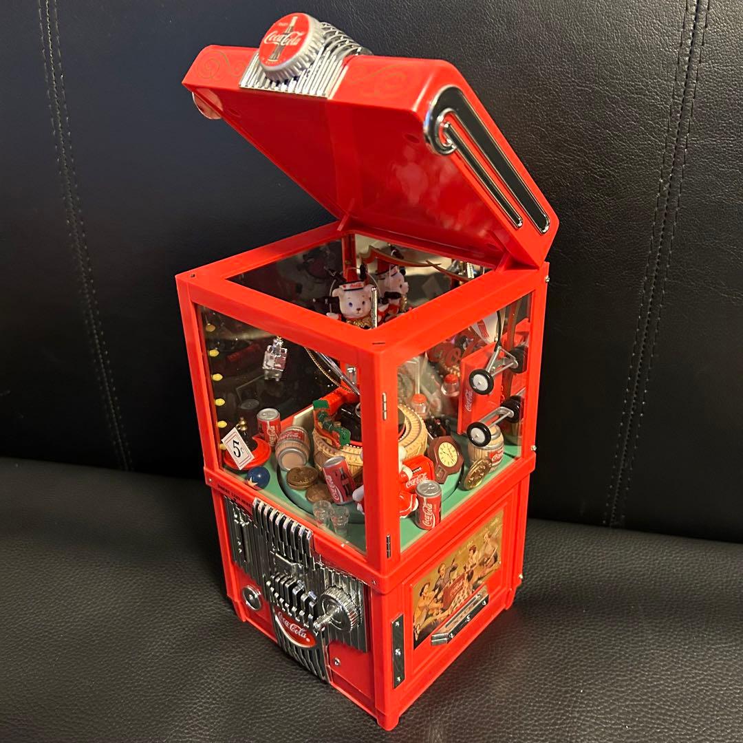 ★コカコーラ クレーンゲーム型オルゴール 貯金箱 エネスコエネスコ★ビンテージ