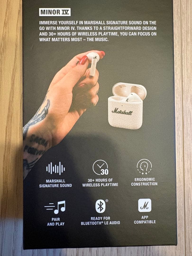 【未開封品】Marshall MINOR IV ワイヤレスイヤホン 箱付き