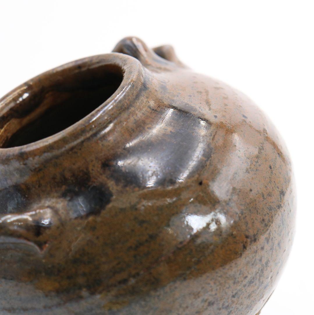 荒川豊蔵作 古瀬戸耳付茶入 表千家十三代即中斎書付 共箱共布　IK521　DC1