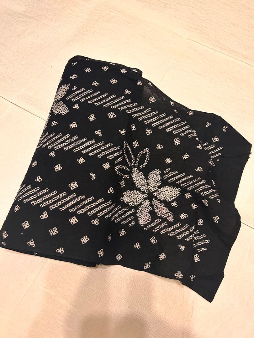 す*ん様 黒 有松鳴海絞り 浴衣 反物