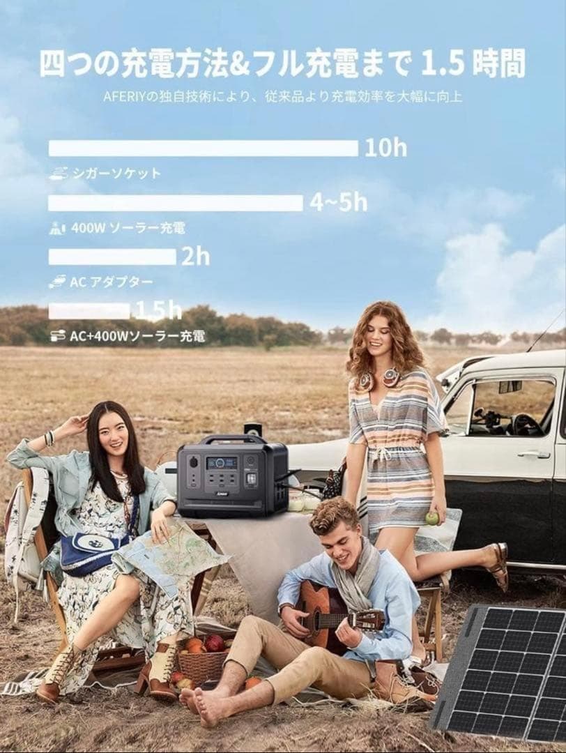 AFERIYポータブル電源 1200W 1248Wh/390000mAh 大容量