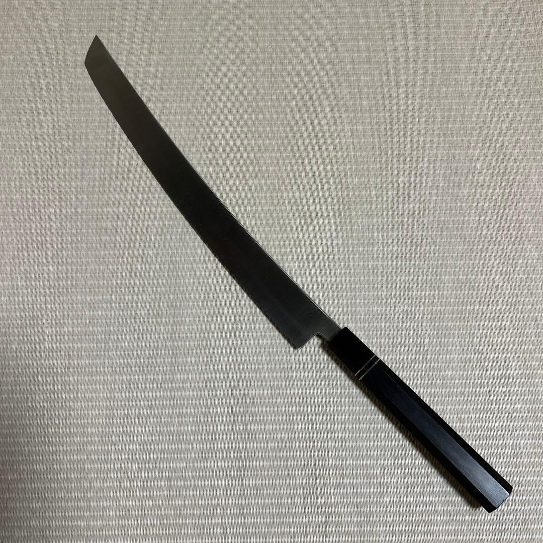 尺三　先丸　V金10号　本焼　包丁　和包丁　黒檀　柳刃　刺身　鬼反り