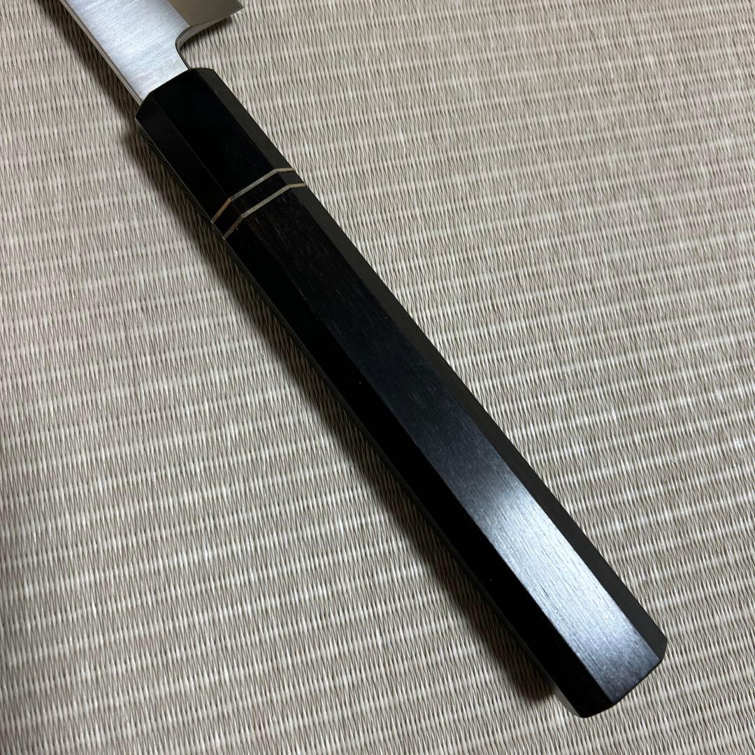 尺三　先丸　V金10号　本焼　包丁　和包丁　黒檀　柳刃　刺身　鬼反り