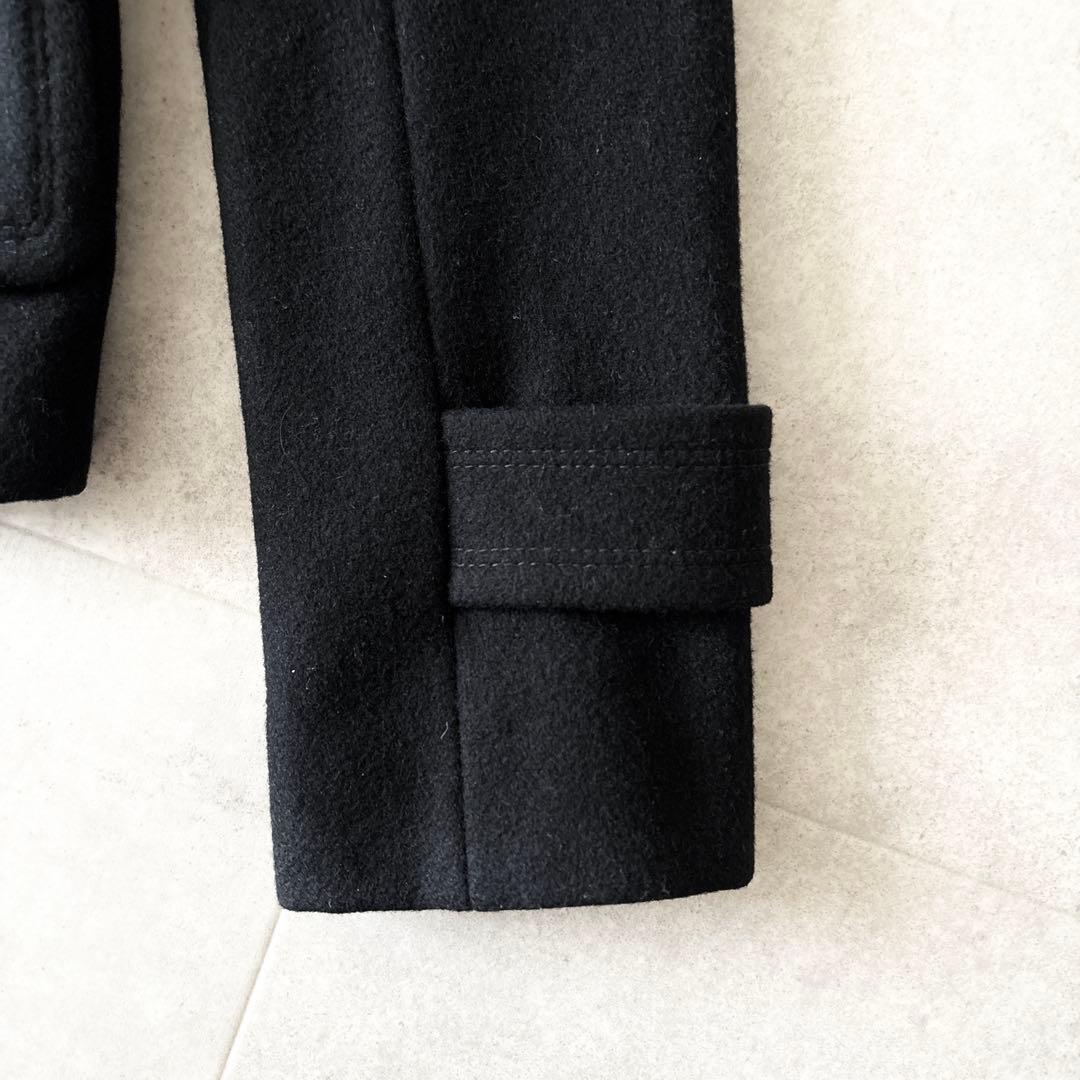 アンゴラ✨️バーバリーブルーレーベル ベルテッドコート 38 黒 ノバチェック