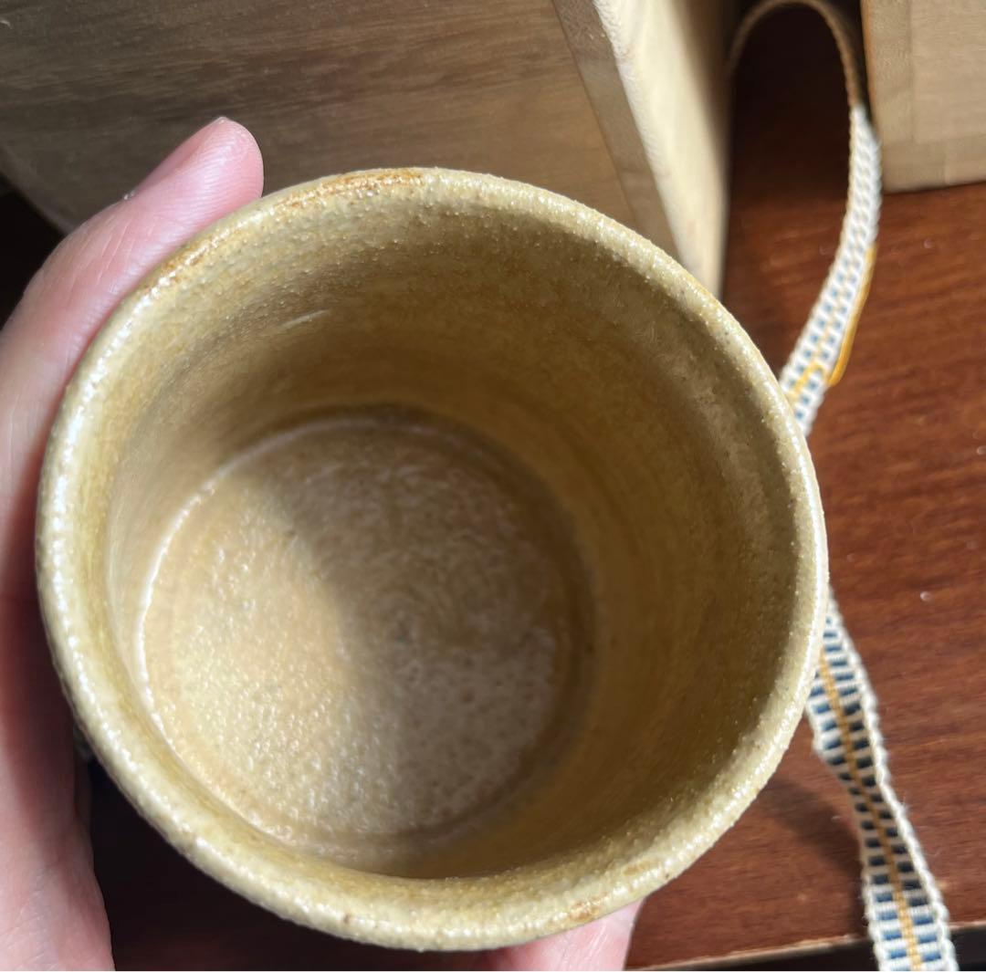 加藤令吉 黄瀬戸　ぐい呑、湯呑　2点セット